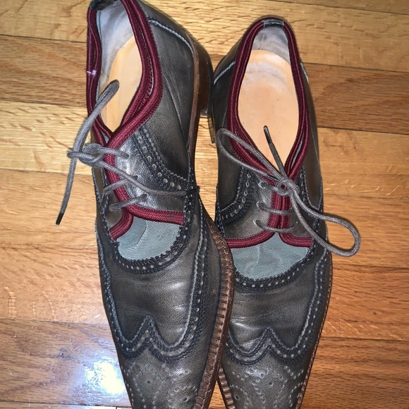 Miu Miu by Prada Oxford Dress Shoes Size 6 Grey Mesh - Picture 3 of 6